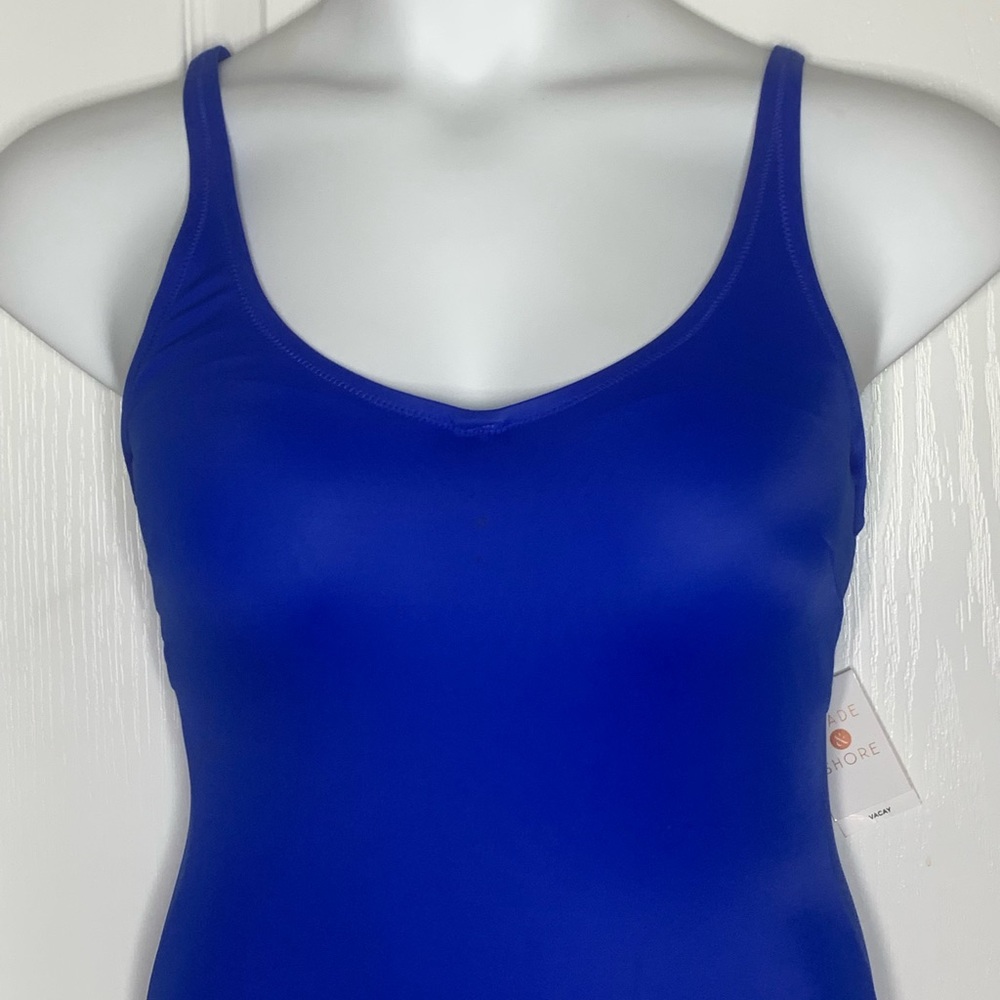Shade & Shore Women's Vacay Light Lift Scoop Back Royal Blue Color New-Size 32DD - Picture 7 of 16